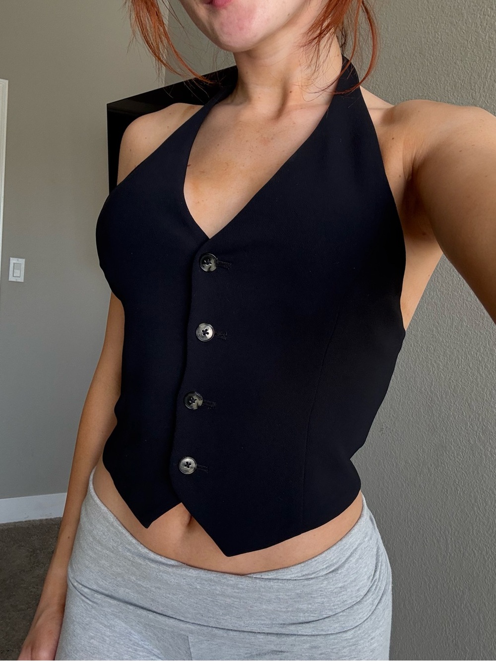 Aritzia Wilfred Button Up Halter Top